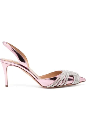 Aquazzura Gatsby Sling 75mm pumps i læder