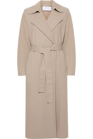 Harris Wharf London Trenchcoat med bælte og hakrevers