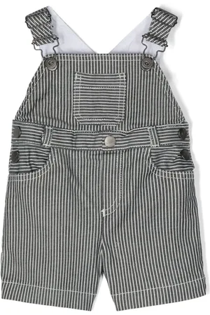 Emporio Armani Stribede overalls med broderet logo