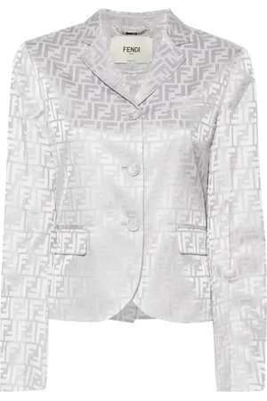 Fendi Blazer i silke med FF-jacquard