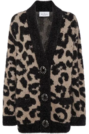 Philipp Plein Cardigan med leopardtryk