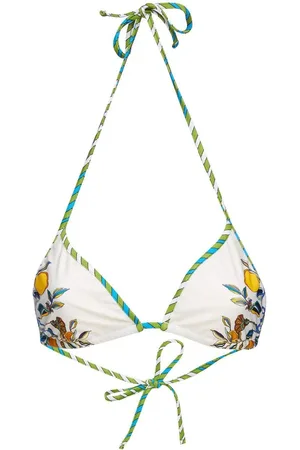 La DoubleJ Blomstret bikinitop med halterneck