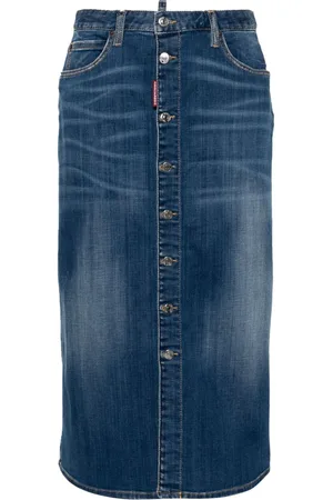 Dsquared2 Mellemlang denimnederdel