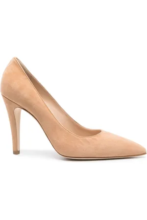 Manolo Blahnik Nelirapla 105mm pumps i ruskind