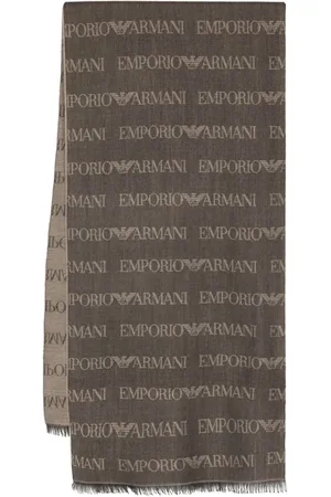 Emporio Armani Strikket tørklæde med monogram