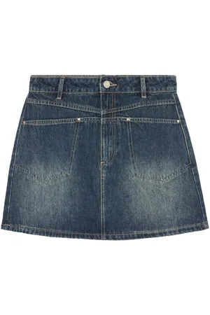 B+AB Kort denimnederdel med A-snit