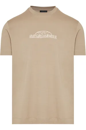 Emporio Armani T-shirt med broderet logo og rund hals