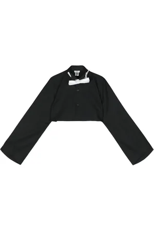 NOIR KEI NINOMIYA Cropped skjorte med butterfly
