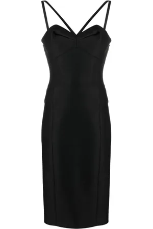 VERSACE Mellemlang bustier-kjole med halterneck