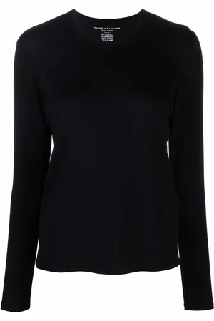 Majestic Langærmet T-shirt med kant