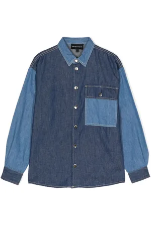 Emporio Armani Denimskjorte med colourblocking
