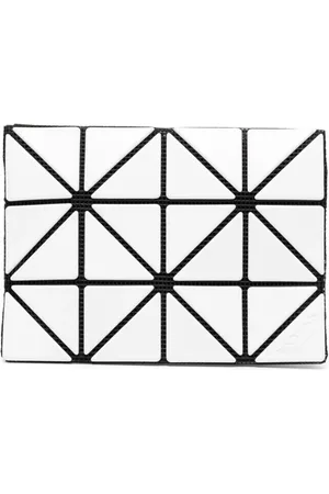 Issey Miyake Kortholder med høj glans og geometrisk design og imiteret læder