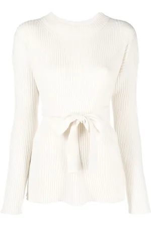 Fabiana Filippi Ribstrikket top med slids-detalje