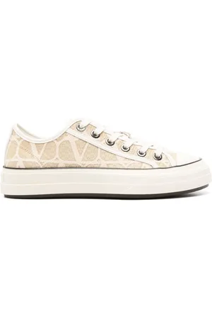 VALENTINO GARAVANI Toile Iconographe sneakers i bast
