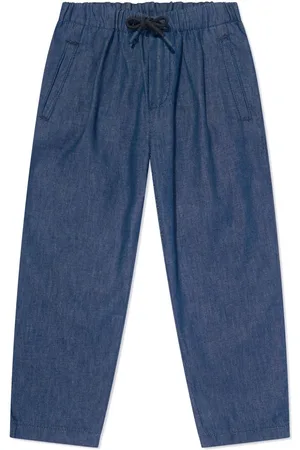Emporio Armani Chambray-bukser med tilspidsede ben