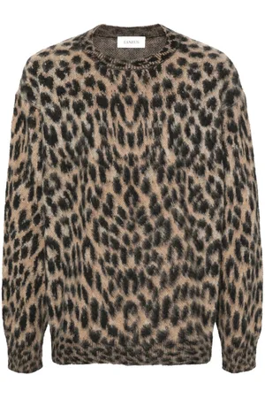 LANEUS Sweater med leopardmønster