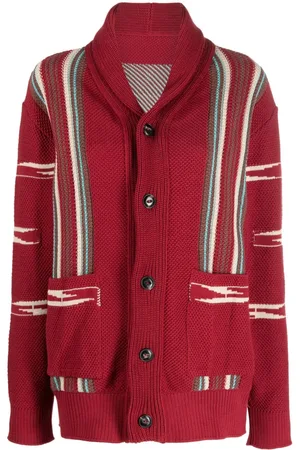 FORTELA Langærmet cardigan med stribedetalje