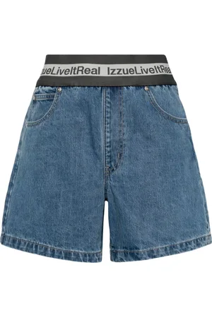 Izzue Denimshorts med logobånd i taljen