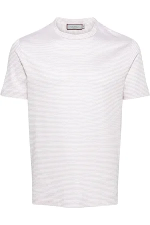 CANALI Stribet T-shirt med rund hals