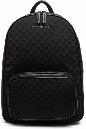 Emporio Armani Rygsæk med lynlås og jacquard-logo