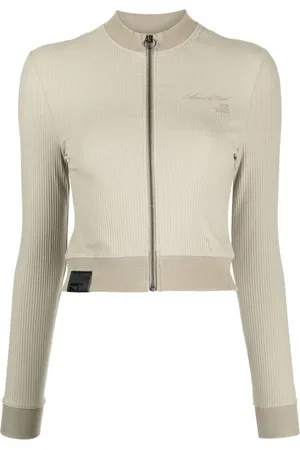 Izzue Sweatshirt i ribstrik med lynlås