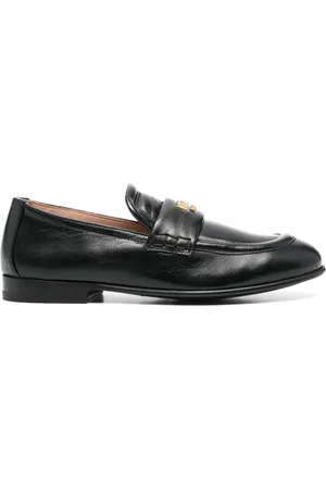 Moschino Læderloafers med logo-bogstav