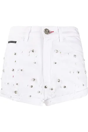 Philipp Plein Højtaljede shorts med krystaludsmykning