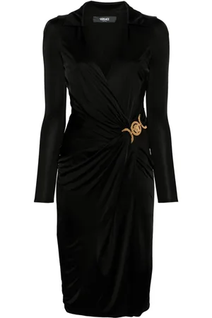 VERSACE Mellemlang kjole i jersey med Medusa-plade