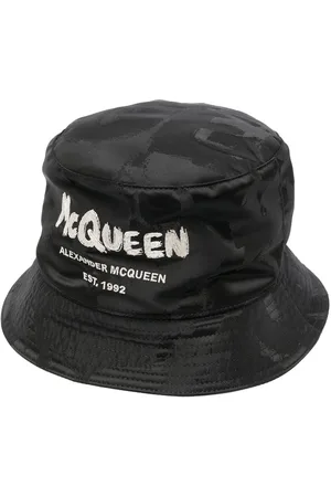 Alexander McQueen Bøllehat med logotryk
