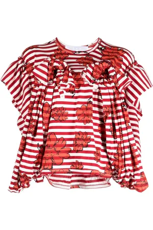 Comme des Garçons X Shun Sudo skjorte med blomstertryk
