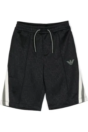 Emporio Armani Shorts i jacquard med logostribe i siden