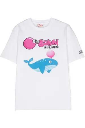 MC2 SAINT BARTH X Big Babol T-shirt med hvaltryk