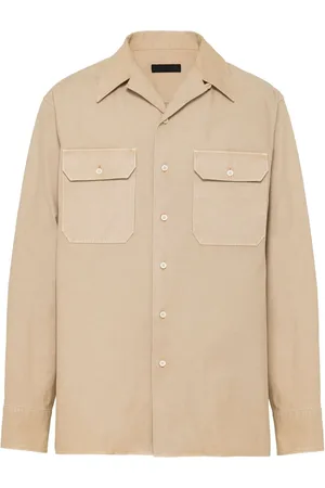 Prada Skjorte med logo-applikation