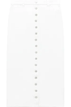 Courrèges Mellemlang Multiflex nederdel med lakeret finish