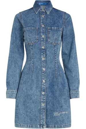 Karl Lagerfeld Langærmet denimkjole