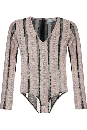 AMIR SLAMA Stribet bodystocking