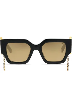Philipp Plein Square Exclusive solbriller med logoplade