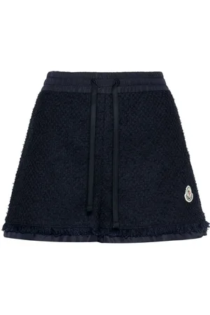 Moncler Kasket i tweed med logomærke