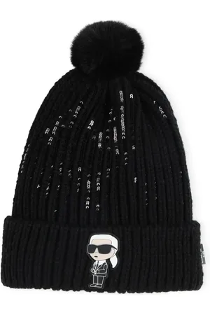 Karl Lagerfeld Hue med pailletter og pompon