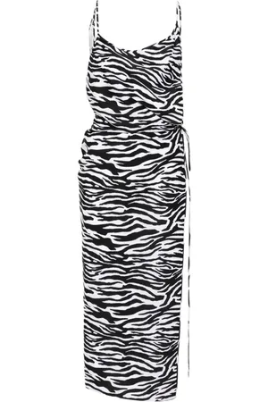 The Attico Strandkjole med zebra-tryk