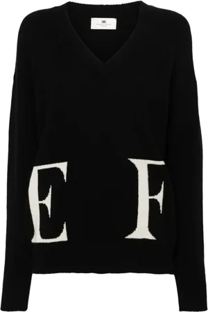 Elisabetta Franchi Trøje med logo-intarsia