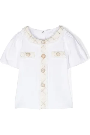 PATACHOU T-shirt med bouclé-kant