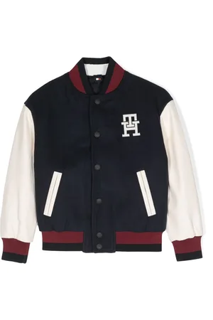 Tommy Hilfiger Stribet bomberjakke med logo-applikation