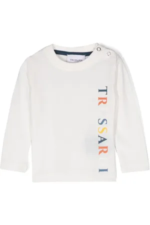 Trussardi Sweater med flock-logo