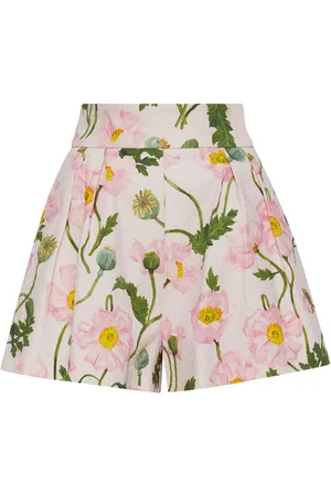 Oscar de la Renta Mini shorts med valmuetryk