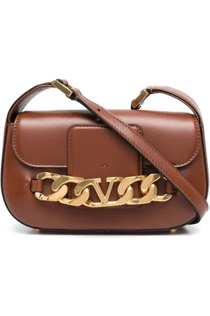 VALENTINO GARAVANI Crossbody-taske i læder med VLOGO