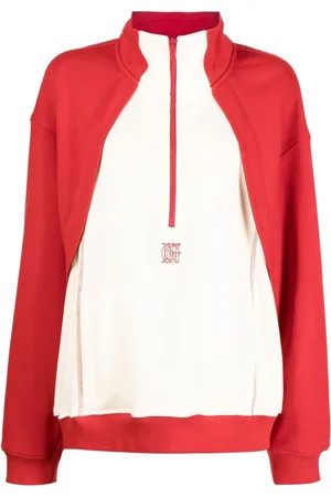 GOEN.J Sweatshirt med kontrastpanel og lynlås