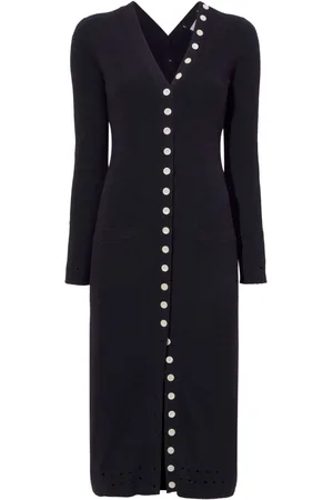 Proenza Schouler Midi ribstrikket Cameron kjole
