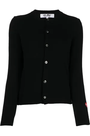 Comme des Garçons X the Artist Invader cardigan med pixeleret applikation