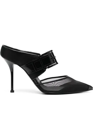 Alexander McQueen Punk mules i mesh med spids tå